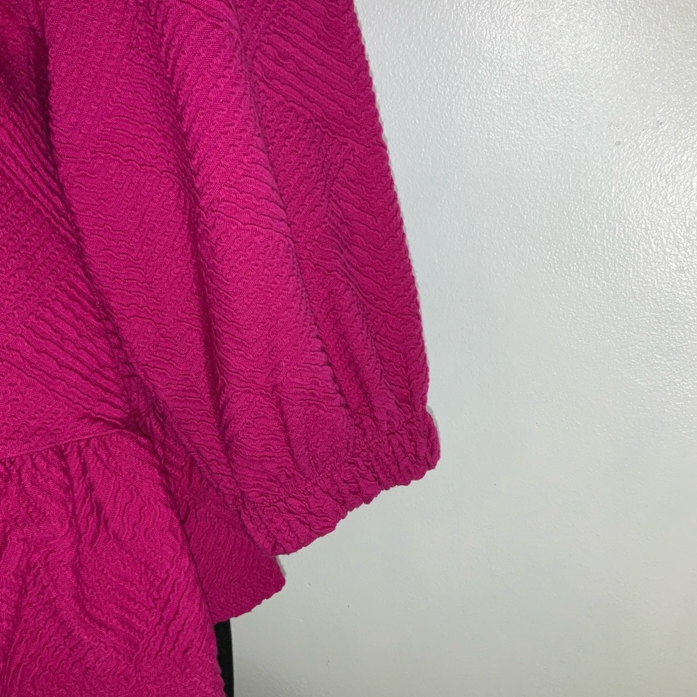 Anthropologie Magenta Peplum Blouse - Picture 8 of 11